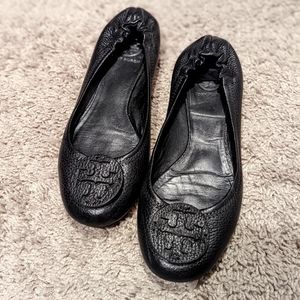 Tory Burch Flats size 8 black leather